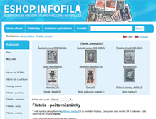 Tablet Screenshot of filatelie.infofila.cz